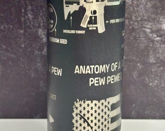 Anatomy of a Pew 20 oz Tumbler