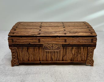 Oak Treasure Chest Decorative Box