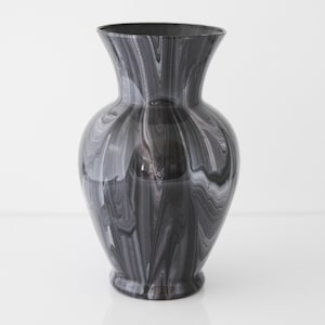 Black, White & Silver and Pink Medium vase