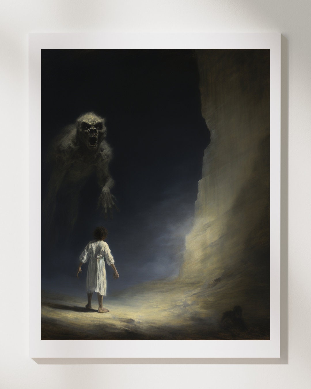 Francisco Goya, Print Art | Dark Vintage Mythology Painting | Romanticism Satan Print | Printable Wall Art | Digital Download
