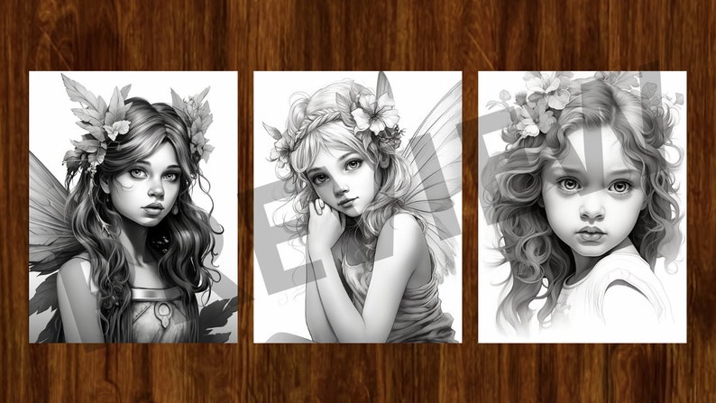 Delicate Forest Fairy Girls Fantasy Coloring Book Pt 2 , Adults + Kids ...