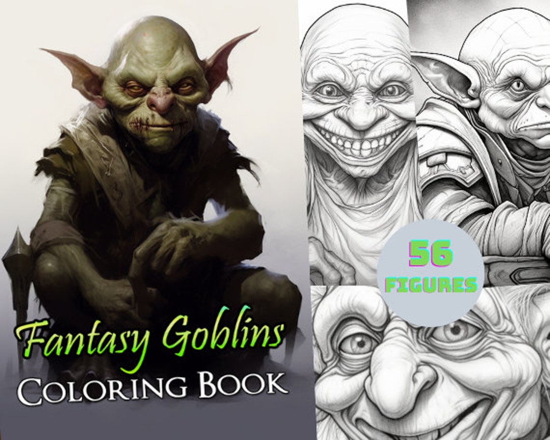 Fantasy Goblin Coloring Book: Quirky Creatures Adult Coloring - Etsy