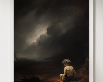Francisco Goya, Print Art | Dark Vintage Mythology Painting | Romanticism Satan Print | Printable Wall Art | Digital Download