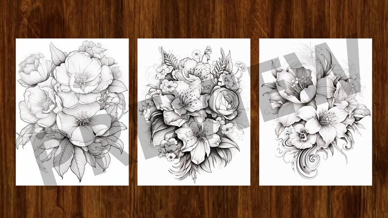 35 Realistic Flowers Coloring Pages Printable Adult Coloring Pages ...