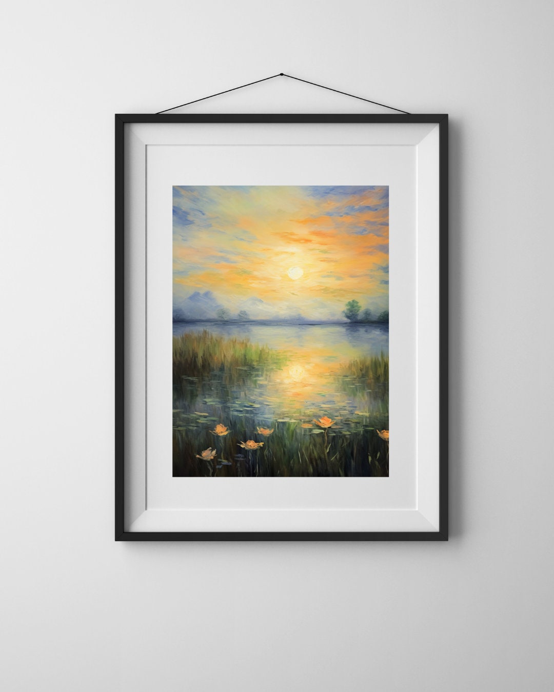 Wieco Art Nymphéas de Claude Monet Reproduction de fleurs à l'huile Wieco Art Nymphéas de Claude Monet Reproduction de fleurs à l'huile