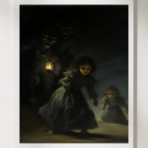 Francisco Goya, Print Art | Dark Vintage Mythology Painting | Romanticism Satan Print | Printable Wall Art | Digital Download