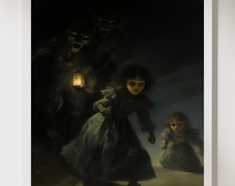 Francisco Goya, Print Art | Dark Vintage Mythology Painting | Romanticism Satan Print | Printable Wall Art | Digital Download