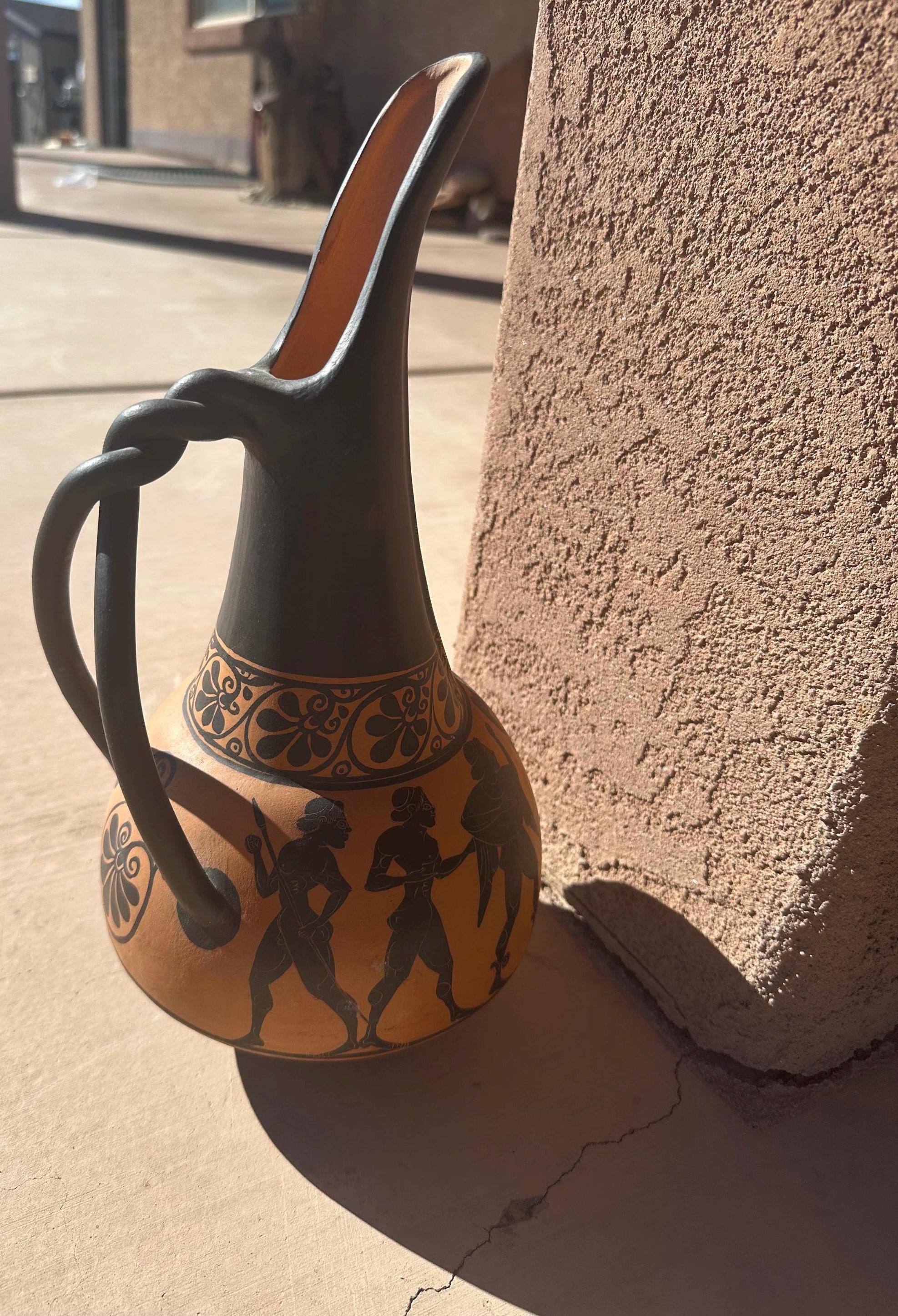 Etruscan Oinochoe Wine Jug, Black-figure Pottery, “bucherro