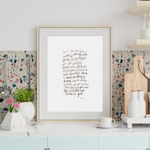 Digital Art Print Bible Verse Calligraphy Hand Lettering Art Minimal Prints