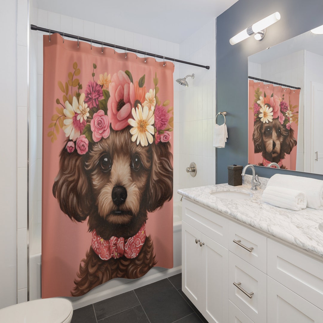 Poodle Shower Curtain Poodle Shower Curtain Poodle Lover Gift Poodle