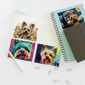 Yorkshire Terrier Vinyl Stickers - Four Pack of Adorable Designs - Four Unique Designs - Perfect Gift For Yorkie Lovers