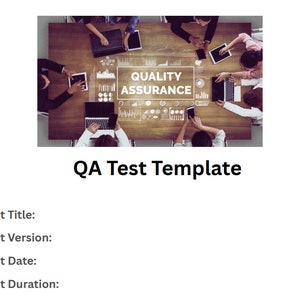 QA BA project test plan template, test execution, end to end testing, software testing, strategic planning test