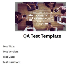 QA BA-sjabloon voor projecttestplan, testuitvoering, end-to-end testen, softwaretesten, strategische planningstest