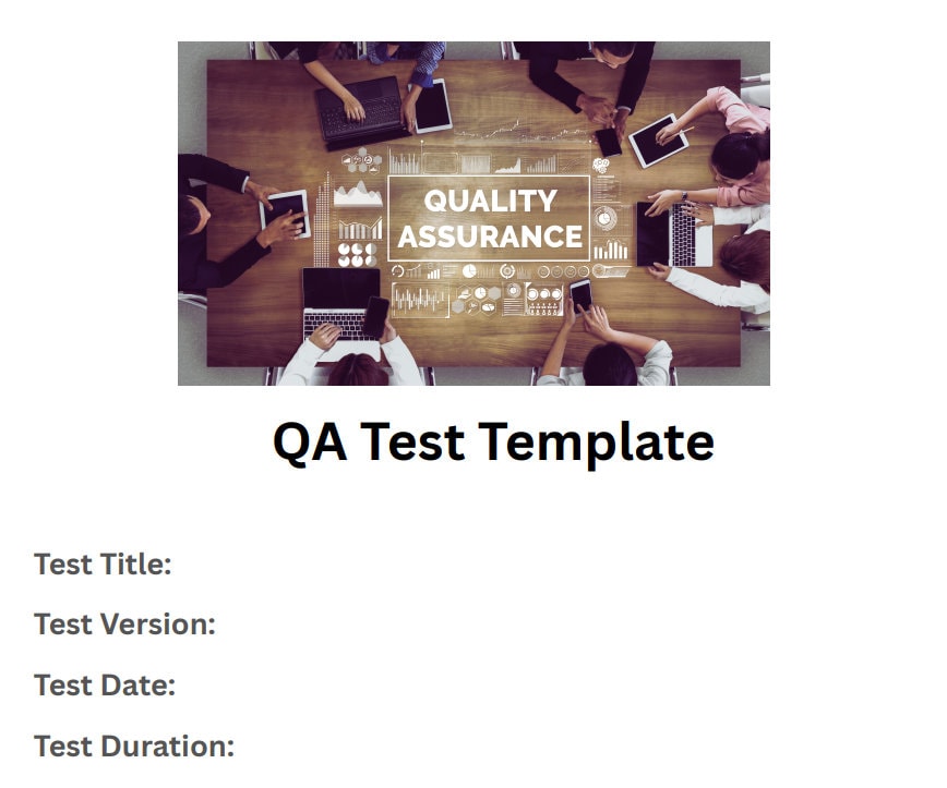 QA BA Project Test Plan Template, Test Execution, End to End Testing ...
