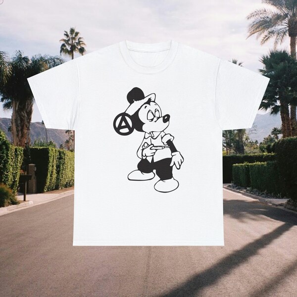 Mickey Mouse Anarchy Tee Vivienne Westwood Bootleg Seditionaries shirt bootleg Mickey Mouse shirt Anarchy Graphic UK punk rock t shirt