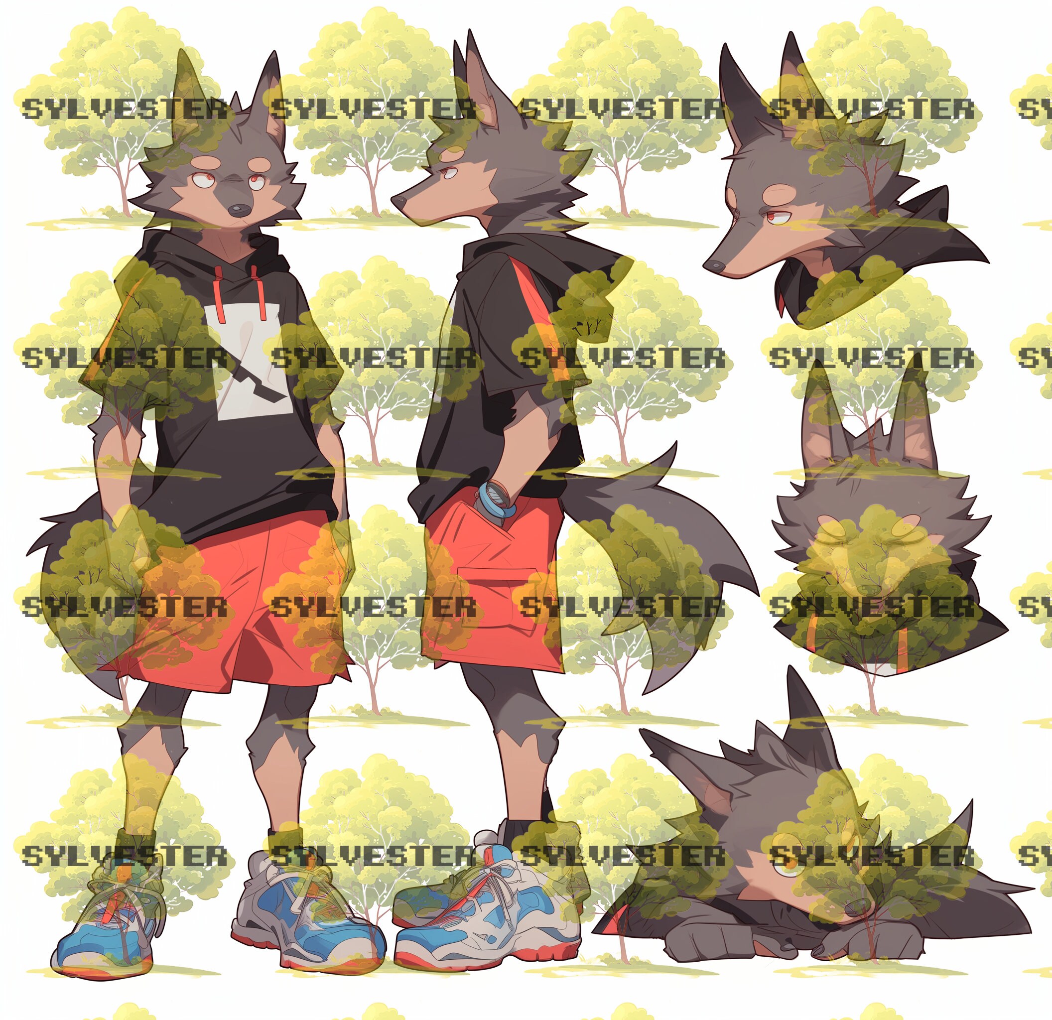 T-shirt Furry Refuge Lil Wolf Fursona - Neuf Avec étiquettes, Style Furry