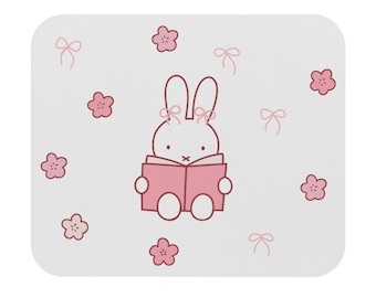 Pink Miffy Book Mousepad