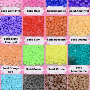 Opaque Jelly Flatback Solid Resin Rhinestones No AB Coating 5,000 per bag