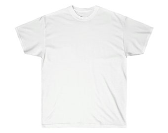 May include: A plain white t-shirt with short sleeves.