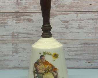 Vintage Gorham 1977 Norman Rockwell Bell Love&#39;s Harmony &quot;Fondly Do We Remember&quot;