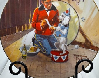 Vintage 1981 Norman Rockwell " While the Audience Waits" Porcelain Collector Plate