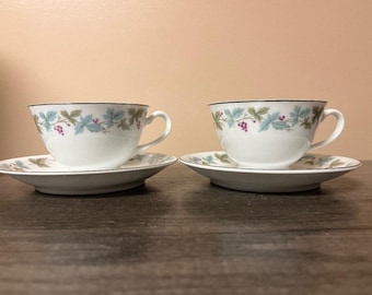 Fine China Vintage Pattern #6701 a pair of Cups and Saucer
