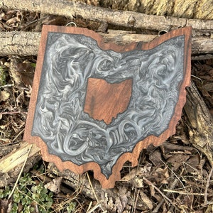 European Skull Mount Any State - Personalized - Epoxy Resin & Premium Wood