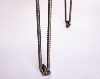 Rebar Hair Pin Leg Set of 4 - Single Knot - Coffee Table legs, Metal table Legs, Bench Legs, Desk Legs, Rebar table legs, furniture legs