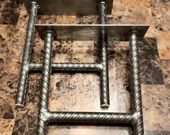 Juego de 2 patas de mesa de centro de barras de refuerzo sólidas de 1 pulg., Patas de mesa de centro, Patas de mesa de metal, Patas de banco, Patas de escritorio, Patas de mesa de barras de refuerzo, Patas de muebles