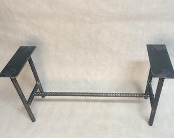 Juego de patas de mesa de varilla de refuerzo de alta resistencia con barra transversal atornillada - Patas de metal, patas de banco, patas de escritorio, patas de mesa de café de varilla de refuerzo, patas de muebles, mesa de sofá