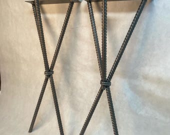 Heavy duty 1" Rebar Coffee Table leg Set of 2 -Coffee Table legs, Metal table Legs, Bench Legs, Desk Legs, Rebar table legs, furniture legs