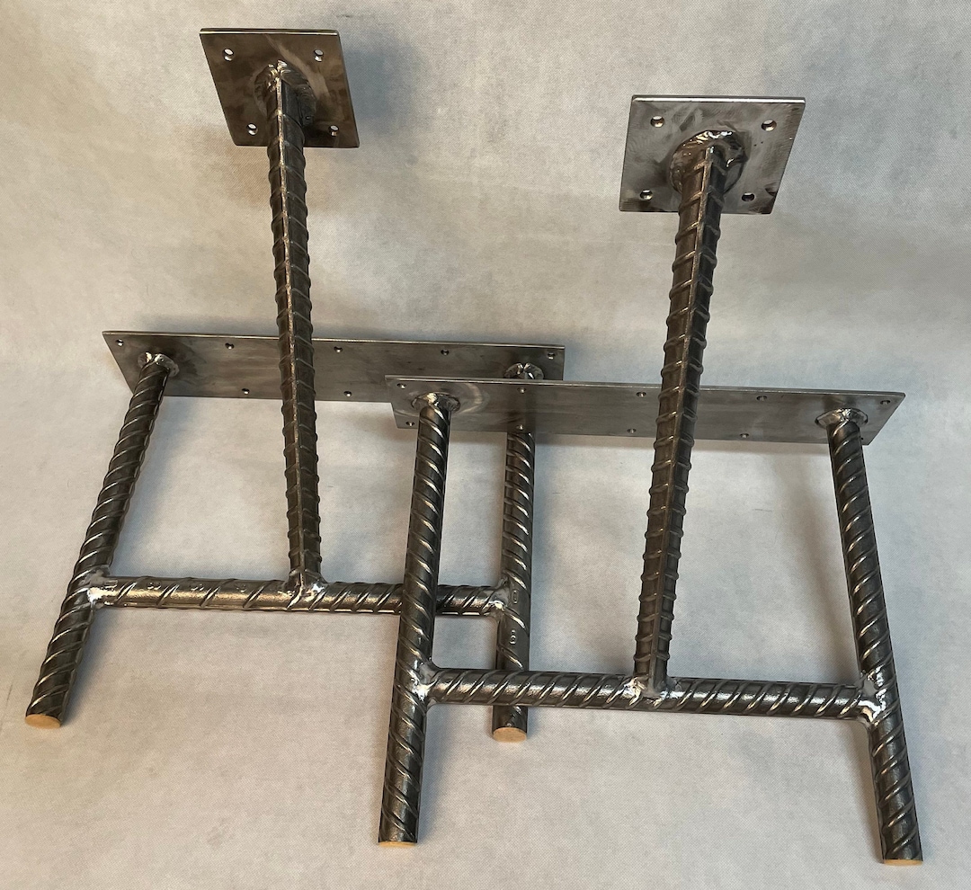 Heavy Duty 1 Rebar Coffee Table Leg Set of 2 coffee Table Legs, Metal