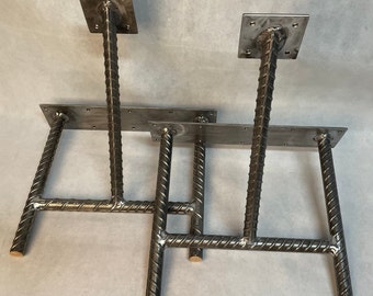 16 Inch Metal Bench Legs – Set Of 2 Heavy Duty Steel Coffee Table Legs, DIY Furniture Feet With Adjustable Leveling Pads & Screws, 800 Lbs Capacity
