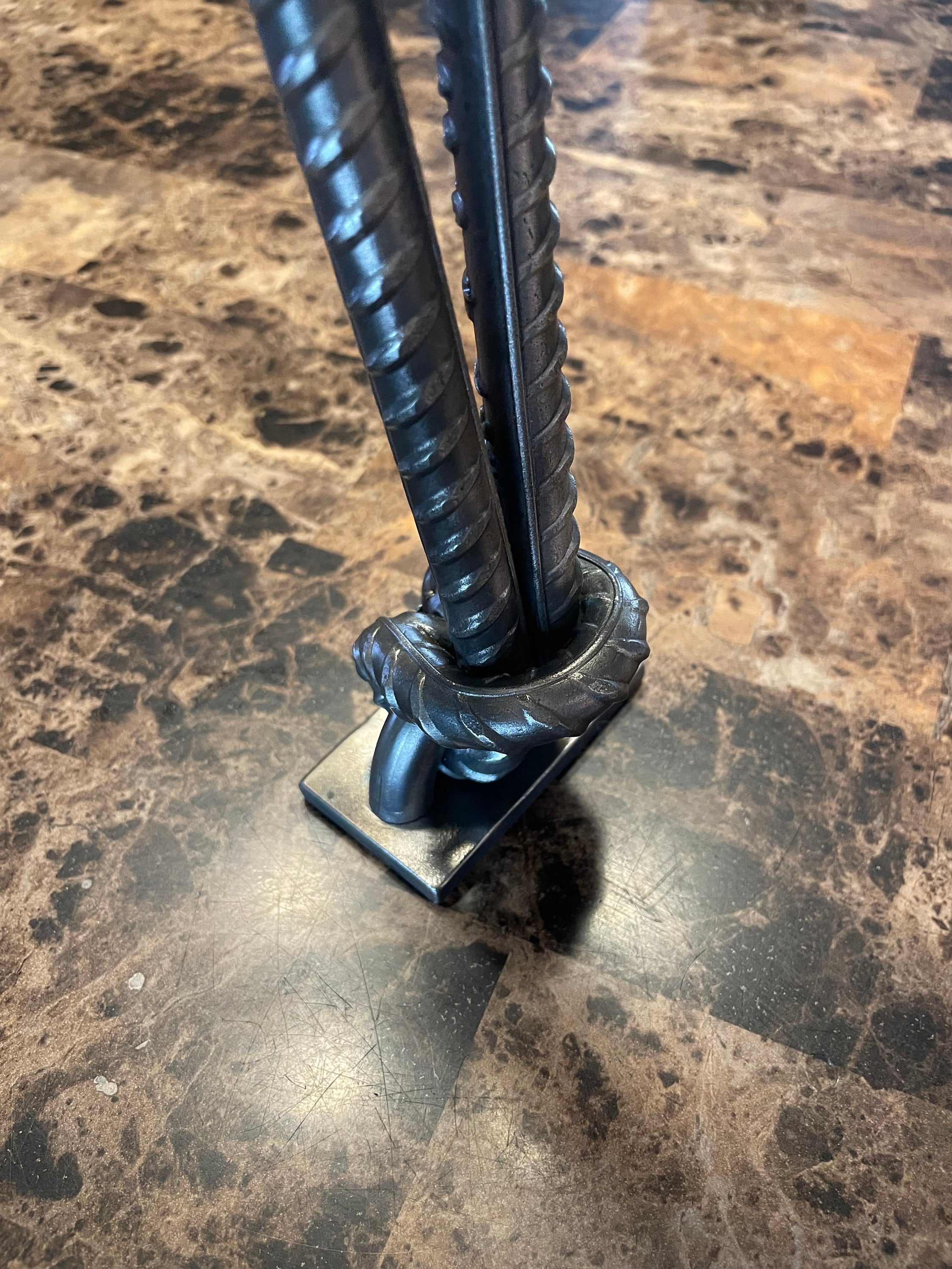 Rebar Hair Pin Legs Set of 4 Nautical Knot Small Base Etsy