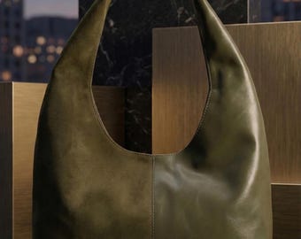 Maxi-Umhängetasche mit Kontrasttextur, Hobo-Tasche aus Kunstwildleder und Leder, große Slouchy-Tote für Frauen, minimalistische übergroße Alltagshandtasche