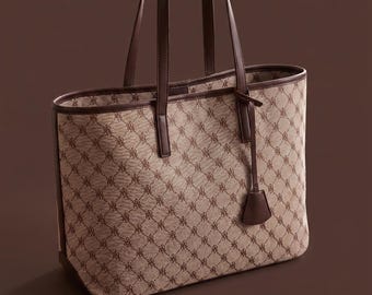Gemusterte Tragetasche Große Schultertasche für Frauen Ästhetische Vegan Leder Arbeitstasche Reise Handtasche Geschenk für Sie übergroße jeden Tag Carryall Tasche
