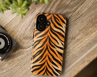 Tiger Stripe Phone Case: Dual Layer Protective Cover (Matte/Glossy)
