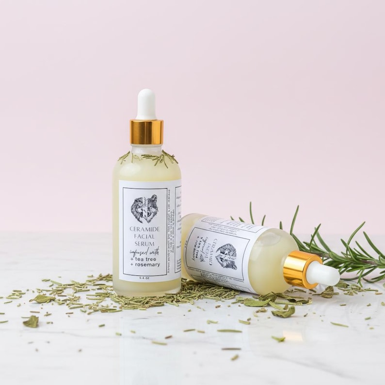 Full Body Tallow Serum, Ceramides, Tea Tree & Rosemary Skin Elixir, Hydrating Skin Tonic image 1
