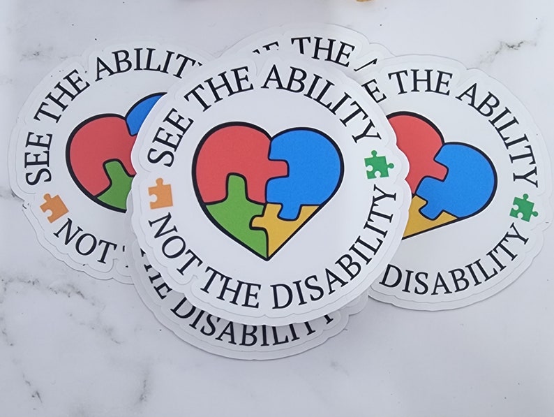Autism Sticker See the Ability Not the Disability Autism Sticker Autism ...