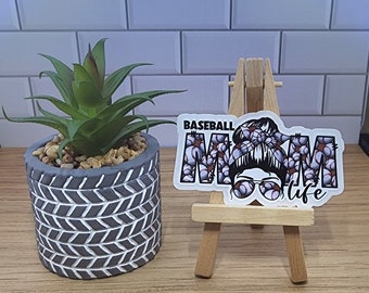 Baseball Mom Die Cut Sticker - Set of 2 stickers