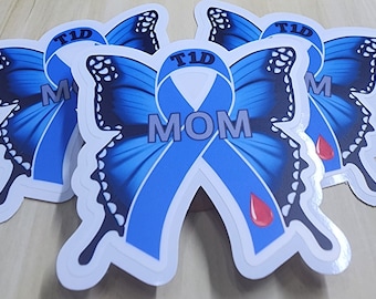 T1D Mom Awareness Die Cut Sticker (set of 2)