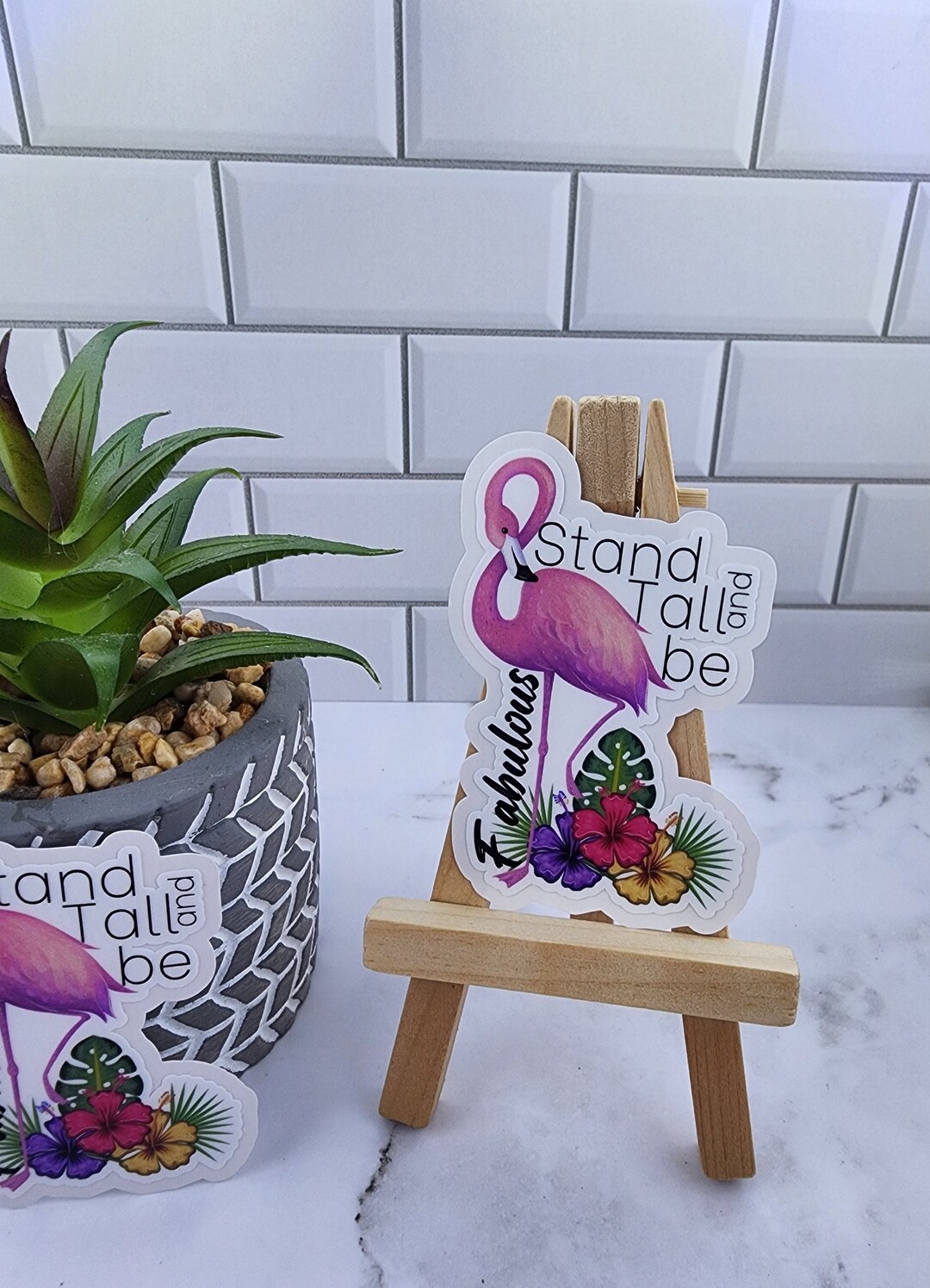 Fabulous Flamingo Sticker Flamingo Die Cut Sticker Decal Flamingo Pink ...