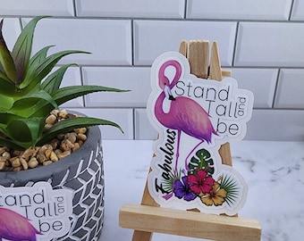 Fabulous Flamingo sticker flamingo die cut sticker decal flamingo pink flamingo decal flamingo lover pink flamingo tropical bird