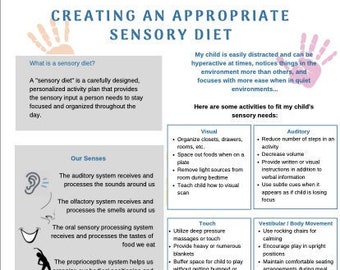 Digital Download- PDF Sensory Diets