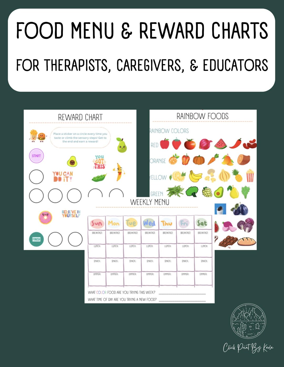 Food Menu & Reward Charts (digital Download) - Etsy Australia