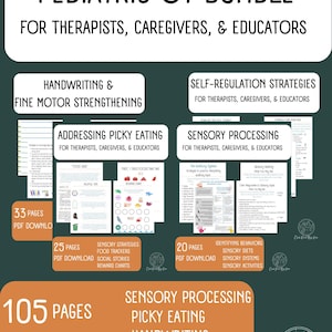 Digitaler Download - 105 Seiten Pediatric OT Bundle (Addressing Picky Eating, Handschrift, Selbstregulierung und sensorische Verarbeitung)
