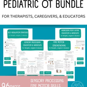 Download digitale: 96 pagine di dispense per OT pediatrica (edizioni per alimentazione schizzinosa, scrittura a mano, autoregolamentazione ed elaborazione sensoriale)