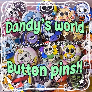 Brusha + Dyle Added! - Dandy’s World Button Pins!!