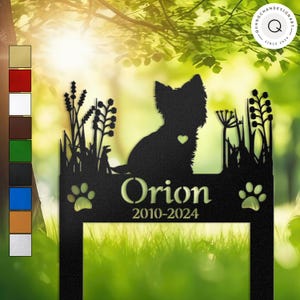 Personalized Yorkshire Terrier Memorial Garden Stake, Custom Yorkie Grave Marker, Dog Loss Gift, Outdoor Pet Remembrance Decor