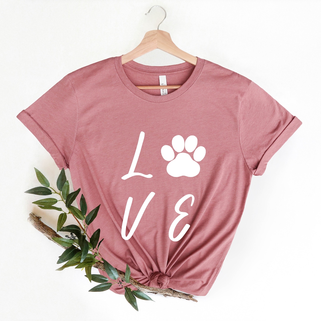 Love Paw Shirt Dog Paw Print Shirt Dog Mom Shirt Animal - Etsy